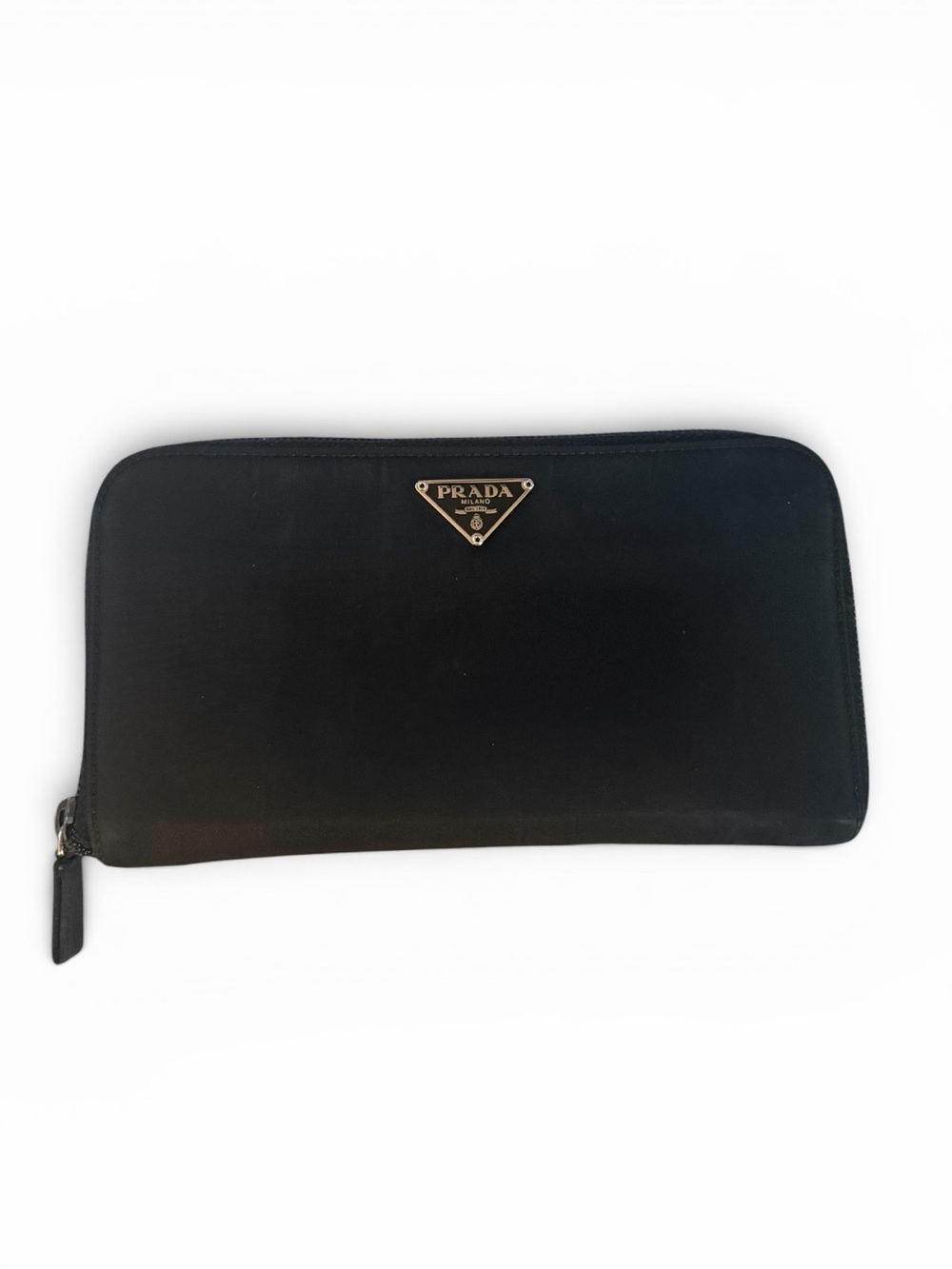 Prada Black Nylon Zip Wallet